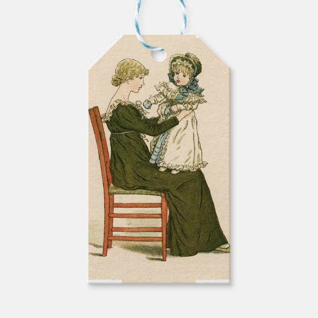 Etiqueta Para Presente Mãe Vitoriana Bebê Greenaway (Frente)