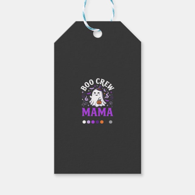 Etiqueta Para Presente Magia da Mamãe Fantasma de Halloween (Frente)