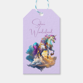 Etiqueta Para Presente Magical Unicorn Fantasy nutre aniversário de roman