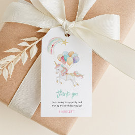 Etiqueta Para Presente Magical Watercolor Unicorn Obrigado A Favor