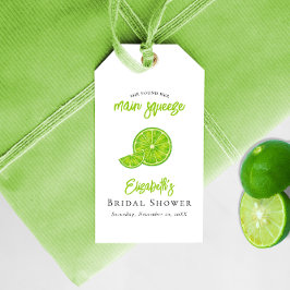 Etiqueta Para Presente Main Squeeze Green Lime Bridal Shower Favor Tags
