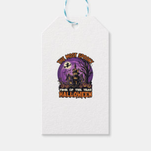 Etiqueta Para Presente Mais Assustadora Casa Assombrada de Halloween Brux