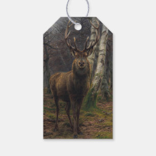 Etiqueta Para Presente Majestoso Cervo, Rei da Floresta