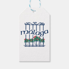 Etiqueta Para Presente Malaga, window with flowers