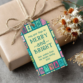 Etiqueta Para Presente Malha de Natal Caprichosa Fofa Personalizada