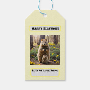 Etiqueta Para Presente Mamãe E Baby Quokka, Aniversário