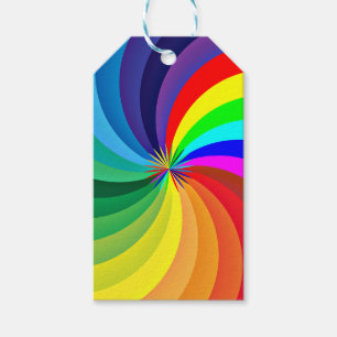 Etiqueta Para Presente Mandala Colorida com as Cores do Arco-íris-46556