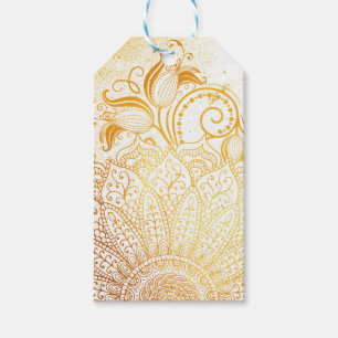 Etiqueta Para Presente Mandala - pincel de Ouro
