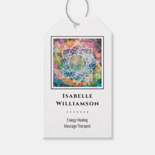Etiqueta Para Presente Mandala Zen Reiki Yoga Massagem Espiritual Sagrada