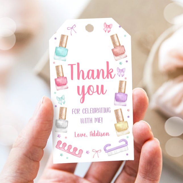 Etiqueta Para Presente Mani-Pedi Party Manicure Pedicure Nail Polish (Criador carregado)