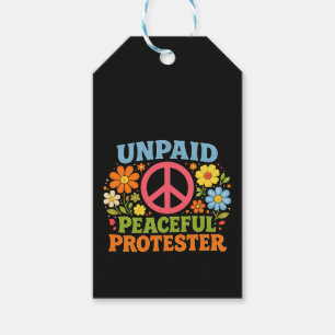 Etiqueta Para Presente Manifestante Pacífico Não Remunerado Retro Ativism