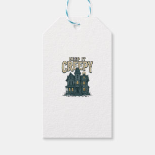Etiqueta Para Presente Mantenha-o Assustador Casa Assombrada Vintage Hall