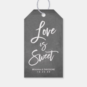 Etiqueta Para Presente Mão chique o amor Wedding rotulado é doce