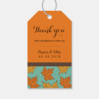 Maple Leaf Pattern Autumn Wedding Favor Dags.