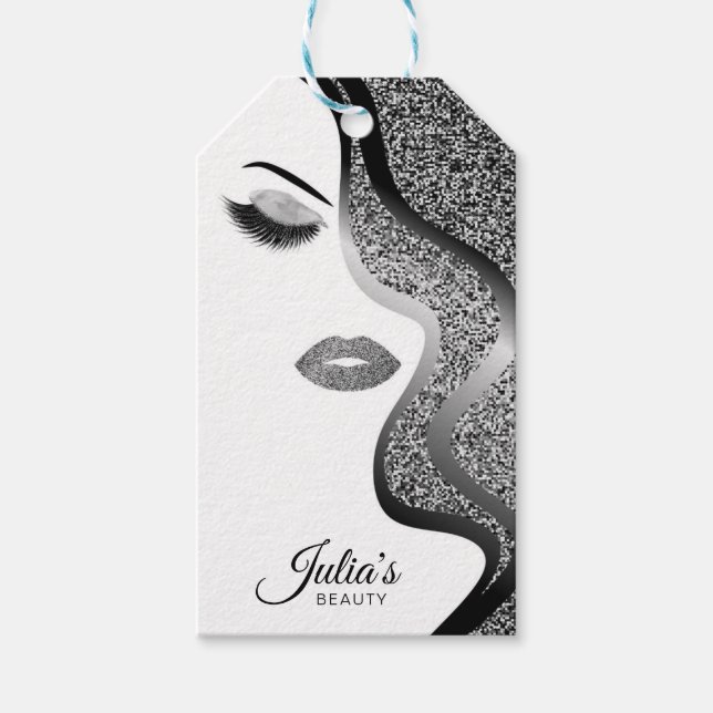 Etiqueta Para Presente Maquiagem com efeito de brilho (Frente)