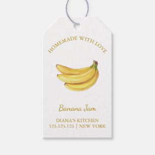 Etiqueta Para Presente Marca branca Simples Banana Jam Hang