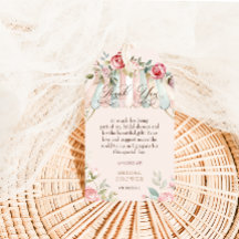 Marca de agradecimento para chá de noiva floral em