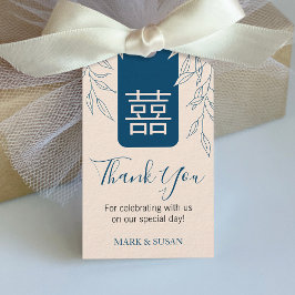 Etiqueta Para Presente Marca de Casamento Chinês de Licença Mínima