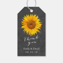 Etiqueta Para Presente Marca de Favor de Casamento | Painéis de girassol
