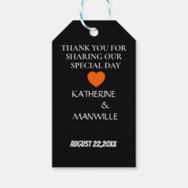 ETIQUETA PARA PRESENTE MARCA DE FAVOR DE CASAMENTO PERSONALIZADA COM NOME