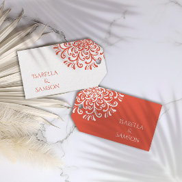 Etiqueta Para Presente Marca de favor de Casamento Vermelho Vermelho Lara