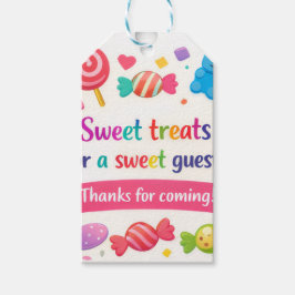Etiqueta Para Presente Marca de Favor de Doces – Tema de Festa de Doces