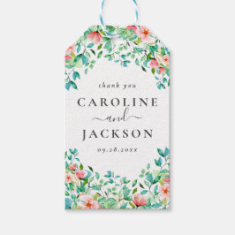 Etiqueta Para Presente Marca de Favor do Casamento de Praia Tropical Flor