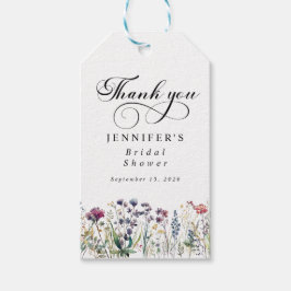 Etiqueta Para Presente Marca de Favor do Jardim Botânico Floral de Aquare