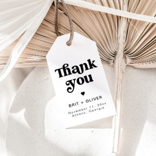 Etiqueta Para Presente Marca de Favor do Retro Casamento - Fixe de Agrade