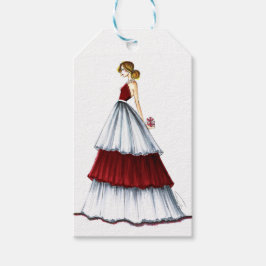 Etiqueta Para Presente Marca de Ilustração de Moda de Natal Surpresa