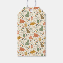 Etiqueta Para Presente Marca de presente de coelhos da primavera desenhad