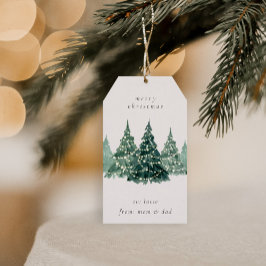 Etiqueta Para Presente marca de presente de Natal com aquarela