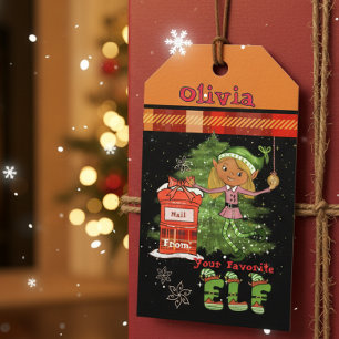 Etiqueta Para Presente Marca de Presente Personalizada de Elfa Menina Xad