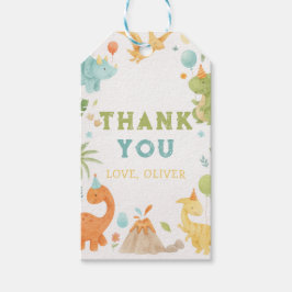 Etiqueta Para Presente Marca de presentes do Dinossauro Personalizado