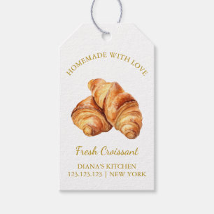 Etiqueta Para Presente Marca de travamento croissant fresco simples e cas