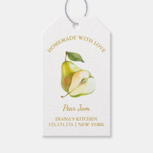 Etiqueta Para Presente Marca Simples de Fixação de Pear em Casa l Branco