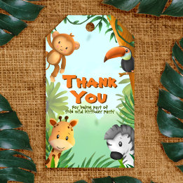 Etiqueta Para Presente Marcações de Presente de Aniversário Safari