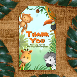 Etiqueta Para Presente Marcações de Presente de Aniversário Safari