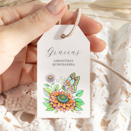 Etiqueta Para Presente Marcações Favoritas Do Butterfly Gracias