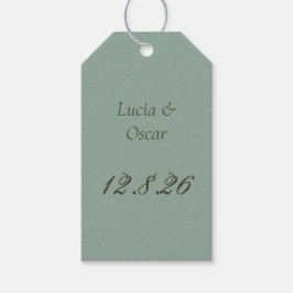 Etiqueta Para Presente Marcador de Favor de Casamento Estilo Vintage Natu