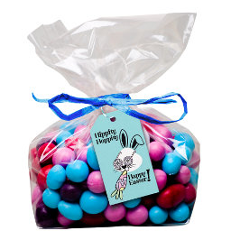 Etiqueta Para Presente Marcador de Favor de Páscoa Poder Floral Retro Coe