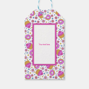 Etiqueta Para Presente Marcador de página de cupcake colorido fofo, flor