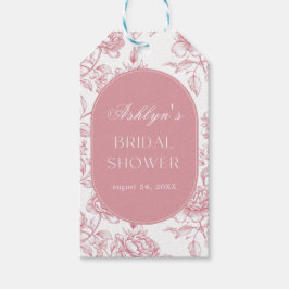 Etiqueta Para Presente Marcador de presente de chá de panela rosa branco