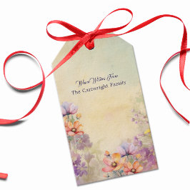 Etiqueta Para Presente Marcador de Presente Floral | Arte Elegante em Aqu