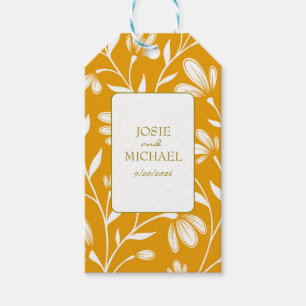 Etiqueta Para Presente Marcador de Presente Floral Boho