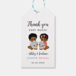 Etiqueta Para Presente Marcadores de Agradecimento Revelação de Gênero de