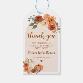 Etiqueta Para Presente Marcadores de Favor de Chá de Bebê Boho de Outono 