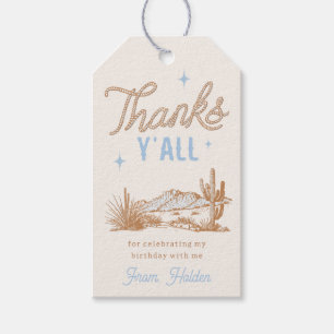 Etiqueta Para Presente Marcadores de Favoritos de Aniversário do Cowboy