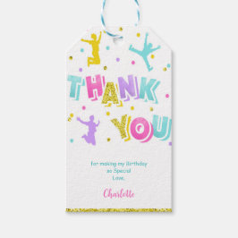 Etiqueta Para Presente Marcadores de Presente Salto Rosa e Verde