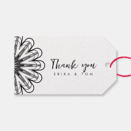 Etiqueta Para Presente Marcas de agradecimento florais minimalistas moder